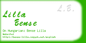 lilla bense business card